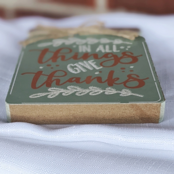 Cute! Fall "Give Thanks" Mason Jar Home Decor Accent - Picture 10 of 10